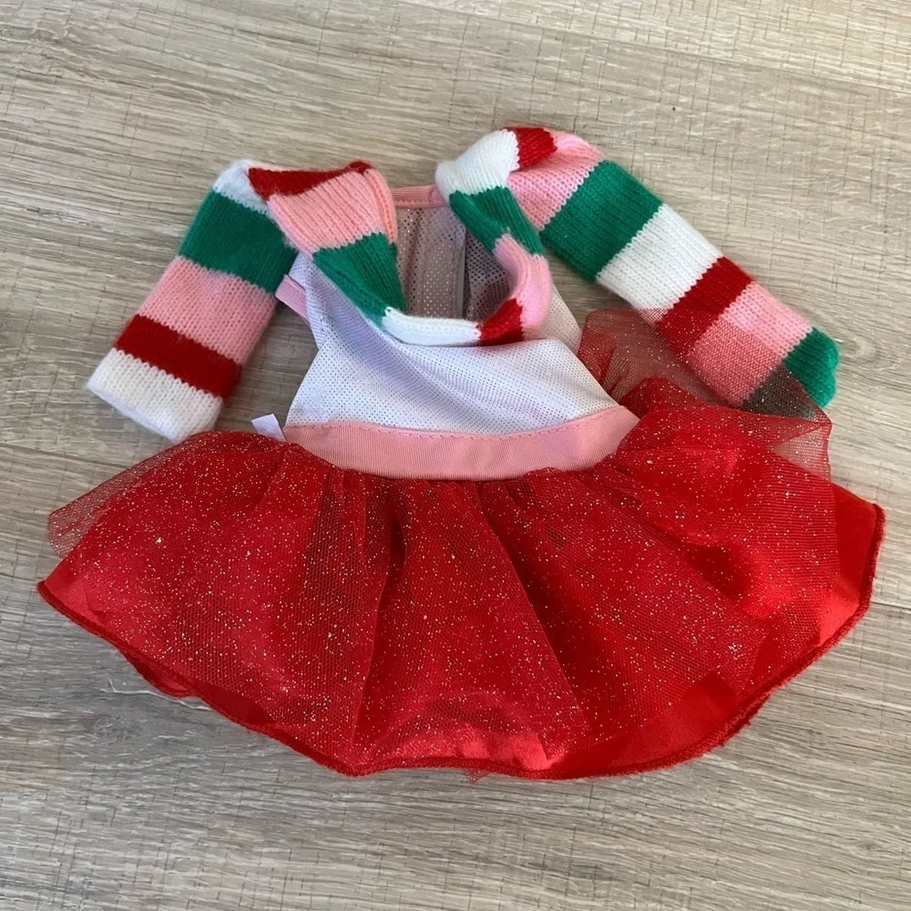 Build A Bear Winter Striped Dress with Shoes